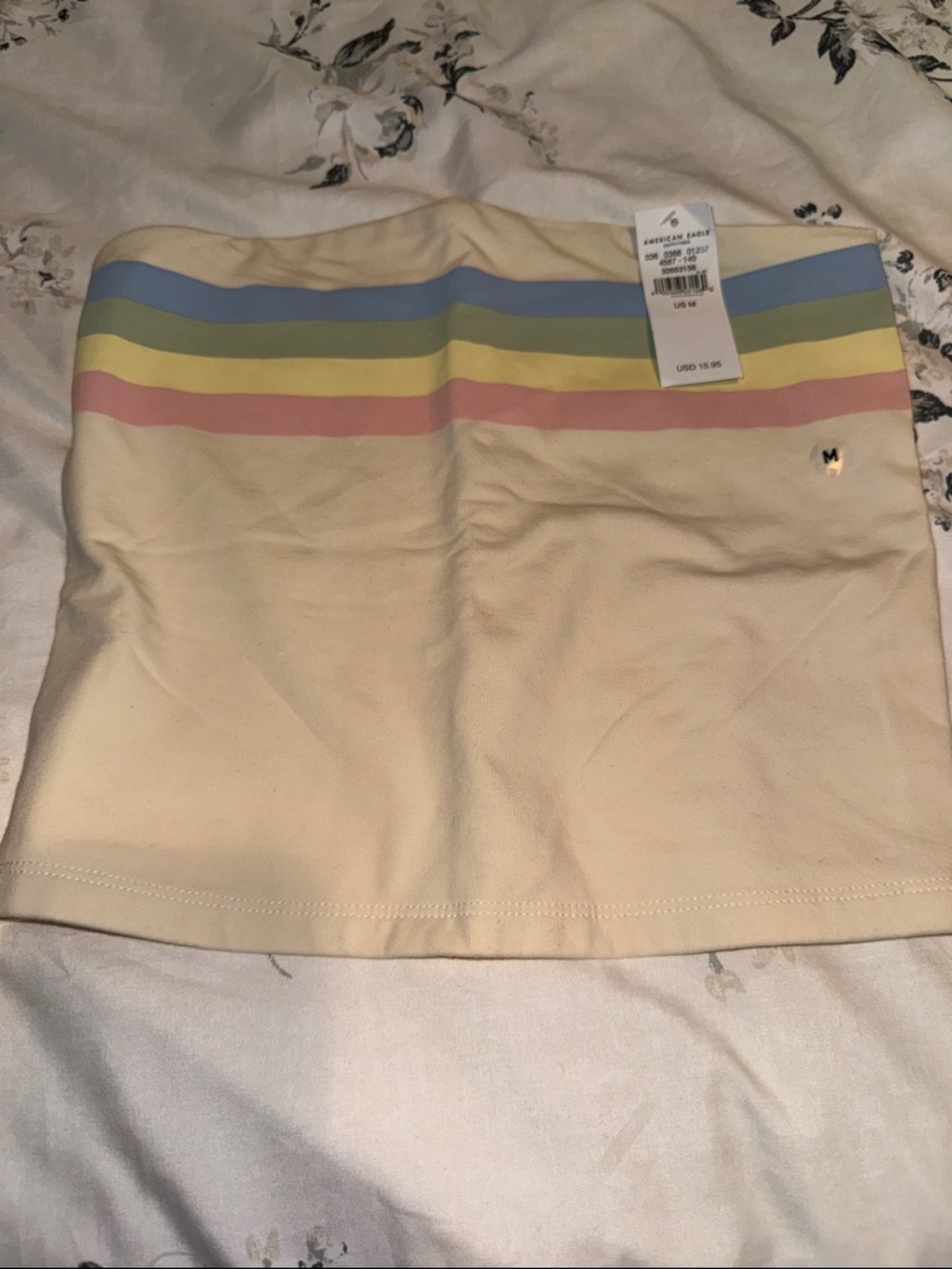 American eagle 🦅 Striped Pastel Tube top - Cream